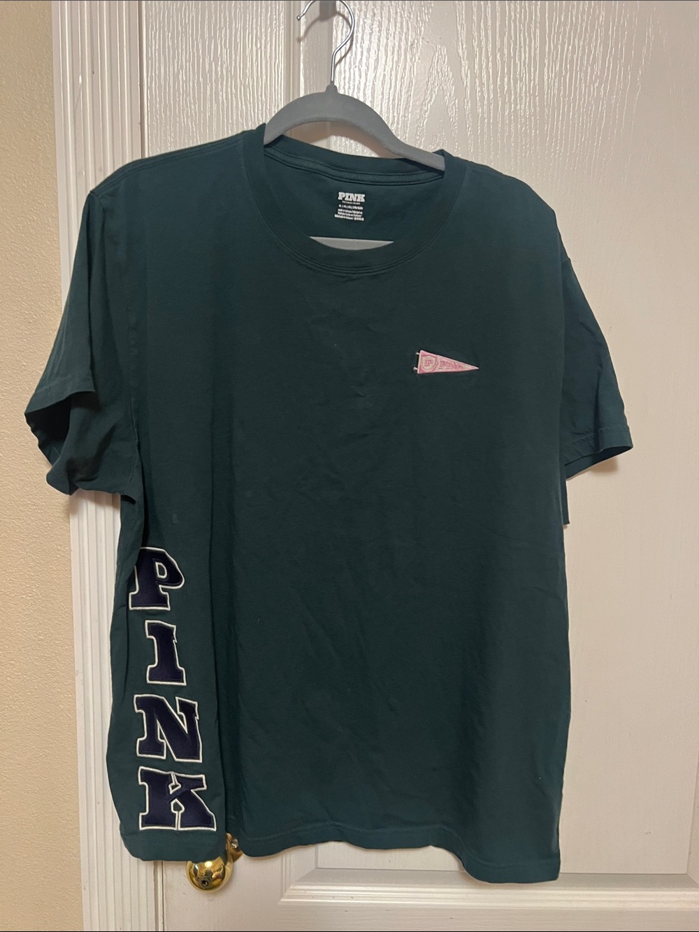 PINK Victoria's Secret Black Short Sleeve Tee with Pink Lettering - Picture 8 of 11